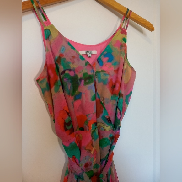 BB Dakota Spring Easter Floral Wrap Dress with Waist Belt - Picture 7 of 7